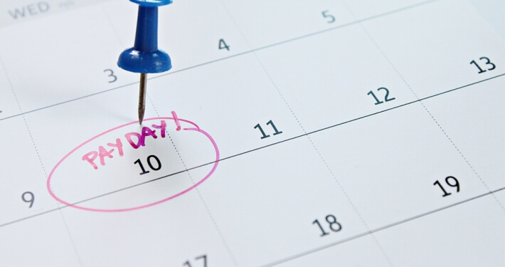 payroll date on calendar